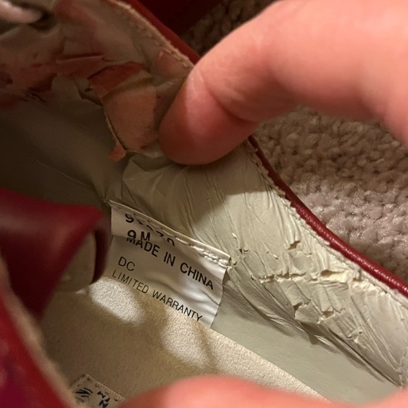 FootJoy DryJoys ECL Leather Golf Shoes Mens 9 Medium Red White Spiked - Picture 11 of 11